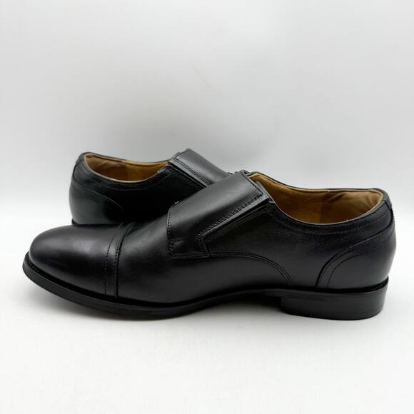 Florsheim Mens Rucci Monk Strap Dress Shoes US 7 Wide Black Leather Slip-On EUC main image 10